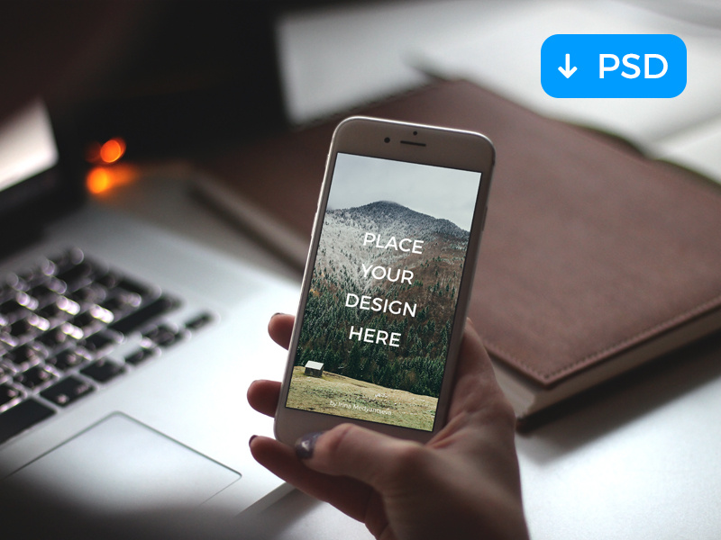 Download Free Photographic iPhone 6 Mockup by Irina Kurash ... PSD Mockup Templates