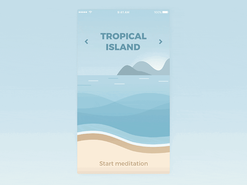 Meditation app animation background animated principle interaction meditation ios iphone app illustration animation minimal