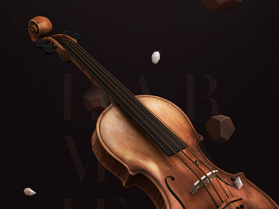 A sound of Harmonie 3d music rendering violin