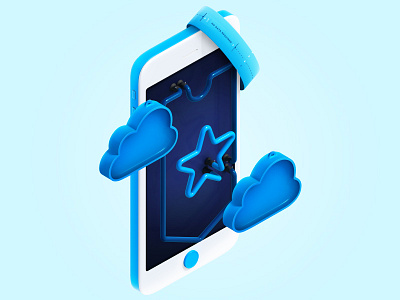 Mobile + Cloud 3d cloud content mobile