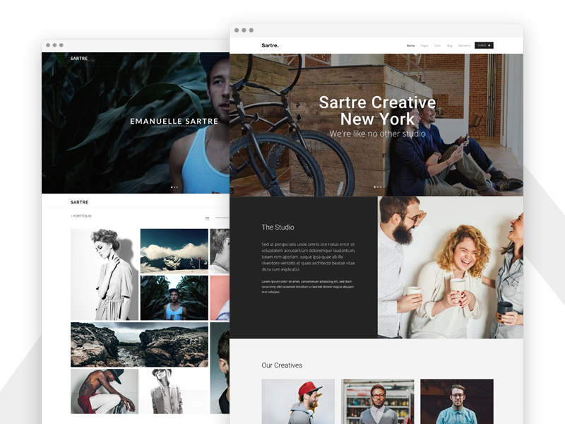 Sartre Multipurpose HTML Template Part 3 by ThemeMountain on Dribbble