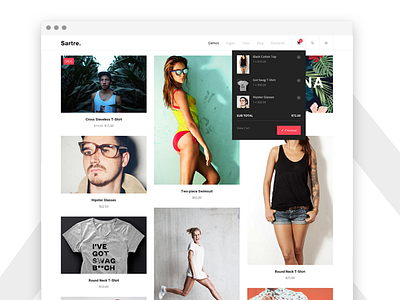 Sartre Multipurpose HTML Template Shop Layout