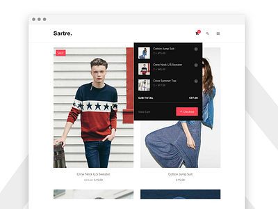 Sartre Multipurpose HTML Template Shop Layouts