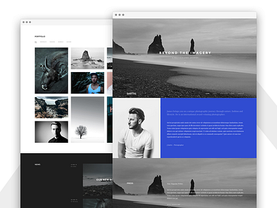 Sartre One Page Photography Edition creative css3 html5 landing page multipurpose one page