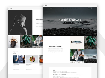 Sartre Restaurant One Page Edition blog creative css3 html5 landing page menu multipurpose one page restaurant