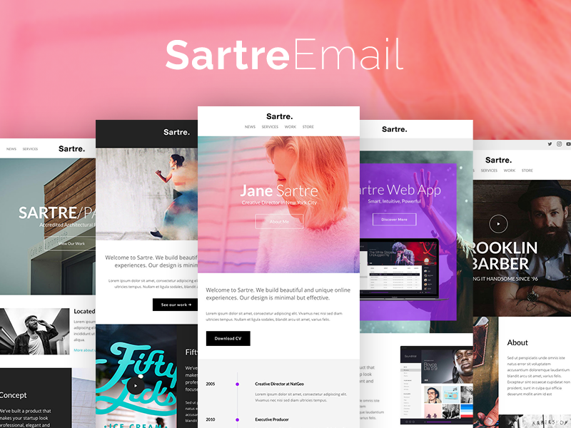Dribbble shot 1 sartre email