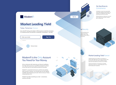 Website Design for ModernFi banking branding dailyui design figma fintech icon illustration isometric logo modern modernfi onlinebanking platform startup startupui ui webdesign website