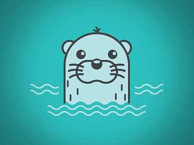 Otter Icon animal design icon illustration logo otter