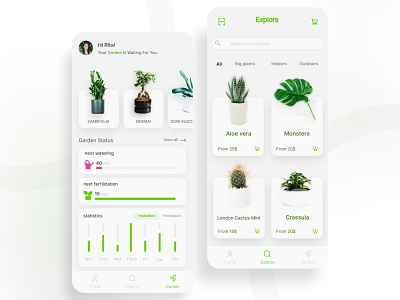 PlantCare App app design figma figma design first design graphic design mobile plant plant care plant care app ui user interface ux