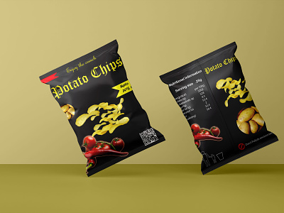 Potato Chips Packaging design /Snacks packaging branding chips packaging design graphic design illustrator packaging photoshop pouch packaging