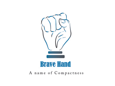 Brave hand logo branding compact logo design graphic design illustrator logo logo design modern logo standout logo