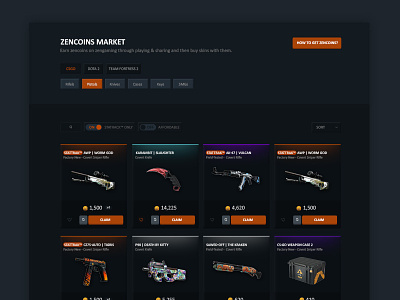 Marketplace for in-game items 8skins esports skins zengaming
