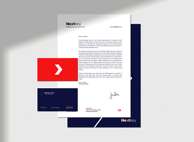 Nextkey branding businesscard design graphic design letterhead logo