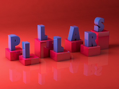 Type Tues - Pillars 3d blocks cinema4d cr6 isometric tuesday type typography