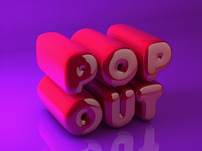 Type Tues - Pop Out 3d type blocks cinema4d cr6 type isometric type tuesday typography