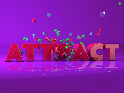 Type Tues - Attract 3d blocks cinema4d cr6 flat isometric tuesday type typography