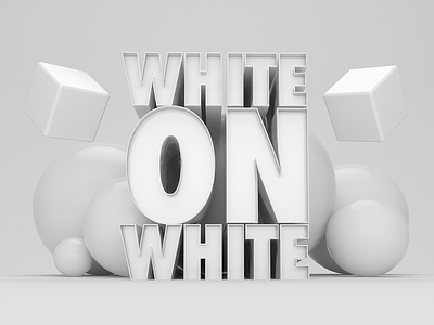 Type Tues - White On White 3d blocks c4d cinema4d cr6 isometric tuesday type typography