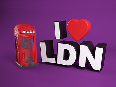 Type Tues - I Love London 3d blocks cinema4d cr6 isometric tuesday type typography