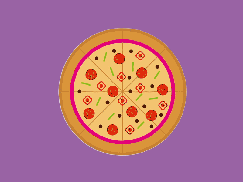 TGIF - Pizza Friday! animated animation cr6 design friday gif graphics mograph motion physics tgif