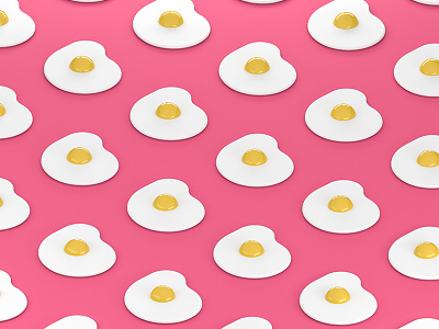 Fry Up - Eggs 3d blocks cinema4d cr6 design digital eggs food isometric