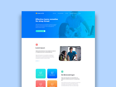 Physiotherapy landing page design