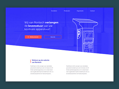 Landingpage Rontech brand branding gradient illustration landingpage ui webdesign