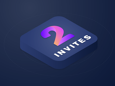 2 Invites draft dribbble giveaway invitation invites isometric player