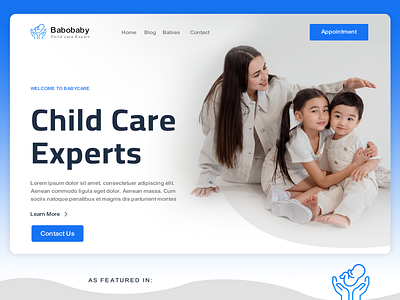 Child Care website baby boy care child girl protection safe web design webdesign website