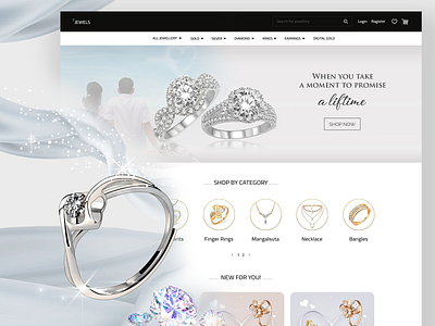 Jewelry Ecommerce Website branding design graphic design jewelry jewelry ecommerce website landing page motion graphics ui ux website