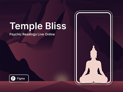 Temple Bliss Mobile app landing page mobile app temple bilss ui ux design