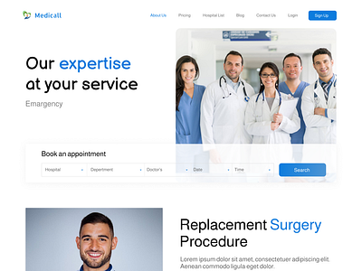 Medicall Website Pages design landing page ui ui ux ux webdesign webpage website