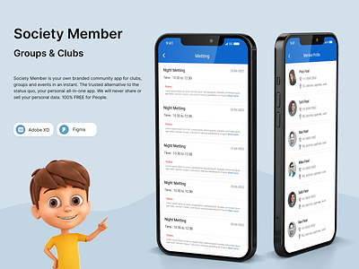 Socity Member Mobile app application data design listiing mobile app sequrity socity member ui ux