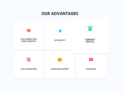 Our Advantages page advantages company icons illustration profit ui vector web web design