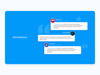 Testimonials casino chat feedback support testimonials ui web web design