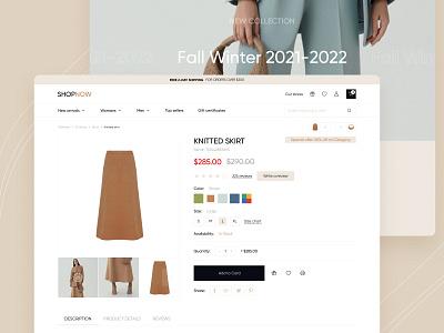 E-commerce - product details page catalog clother e commerce fabric fashion product shop shopping store ui web design