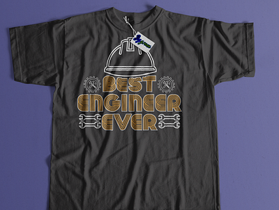 Best Engineer Ever design graphic design illustration logo t shirt typography vector