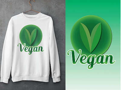 Vegan T shirt Design design graphic design illustration logo t shirt typography vector