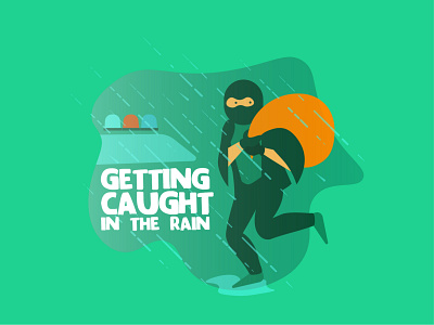 And Getting Caught in the Rain? punny rain sticker sticker design