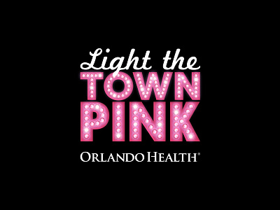 Light the Town Pink breast cancer cancer logo nonprofit