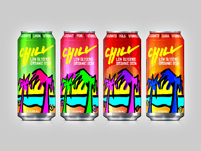 Shark Tank S1E9: Chill Soda brand design brand identity can design chill daily challenge package design packaging shark tank shark tank challenge soda type typeface
