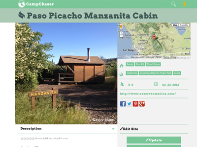 Site Page Redesign camping flat redesign web design wordpress