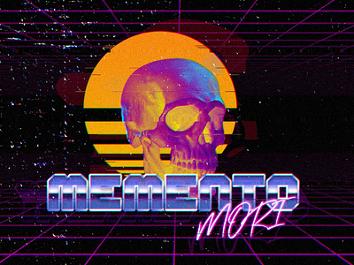 Memento Mori memento mori metal outrun skull vaporwave