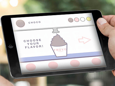 Froyo Self-Checkout App blocdesign froyo frozen yogurt self checkout tablet weeklyux