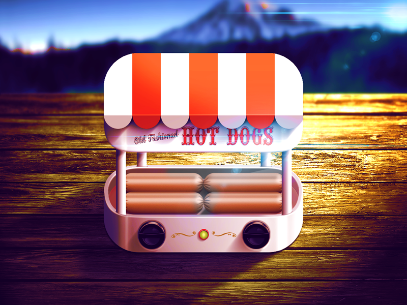 Electrics Old Fashioned Hot Dogs iOS Icon electric retro old fashion illustration ipad interface mobile appstore icon ui hotdog reflections russia moscow app icon highlight shadow light graphicdesign artwork vector details texture design app iphone ios