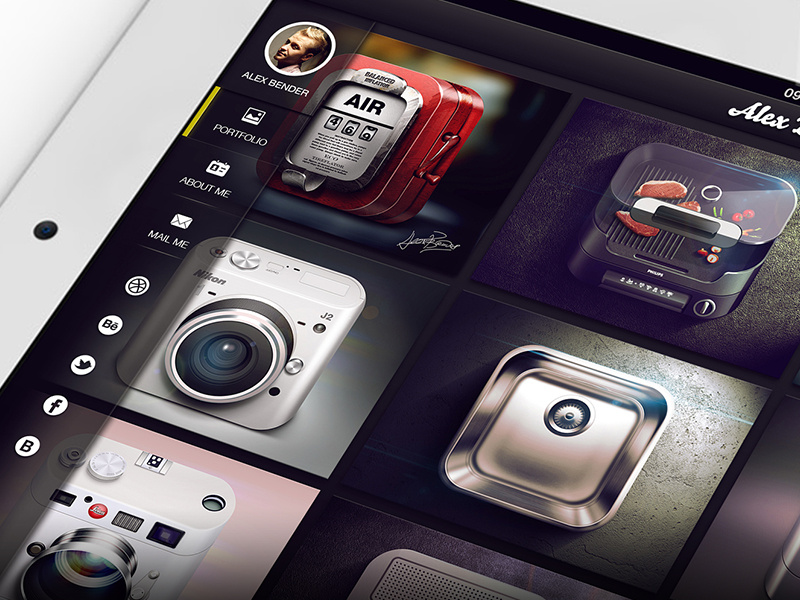 iPad Mobile Portfolio metal ios iphone icon icons app design glass texture details vector artwork graphicdesign buttons light shadow highlight app icon moscow russia reflections ui appstore mobile interface ipad illustration portfolio