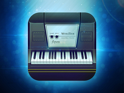 Wurlitzer Ios Icon app appstore artwork buttons colors design details graphicdesign highlight icon icons illustration interface ios ipad iphone keyboard keys light mobile moscow music piano reflections russia shadow texture ui vector wurlitzer