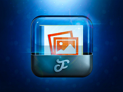 Photo Keeper iOS Icon 3d album app appstore artwork buttons colors design details graphicdesign highlight icon icons illustration interface ios ipad iphone light logo mobile moscow photo reflections russia shadow texture ui