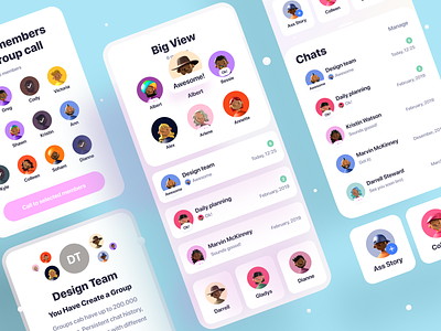 Clean Chat App mobile app design animation web design branding