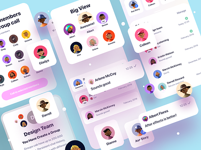 Clean Chat (Available on Creative Market) animation app app design branding chat crypto design ios logo message messenger mobile app design social telegram tiktok ui ux web3 whatsapp