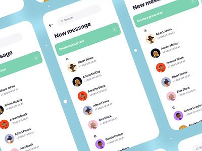 Create Group Chat Animation (Available on Creative Market) animated animation app app design bubble chat contacts crypto design group icon ios messenger mobile app design people social ui ux web3 whatsapp